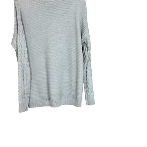 Caslon Women’s 1X Gray Cable Knit V-Neck Long Sleeve Sweater NWT - Picture 15 of 15